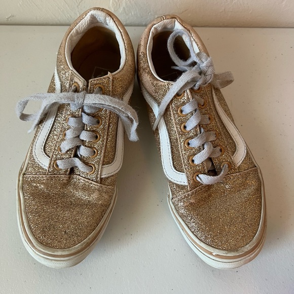 Vans Other - Gold Glitter Vans Sz 2.5